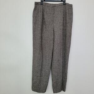 Jones New York Women's Wide Leg Pants in Brown Tweed